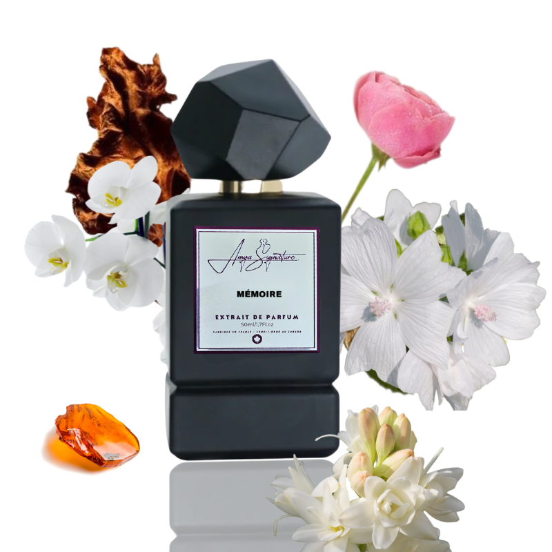 MÉMOIRE perfume fragrance notes: tuberose, jasmine, patchouli, white musk.